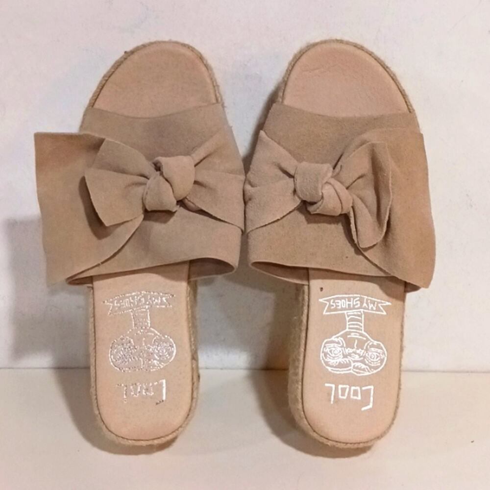 Cool My Shoes Platform Tan Jute Espidrilles sz 8